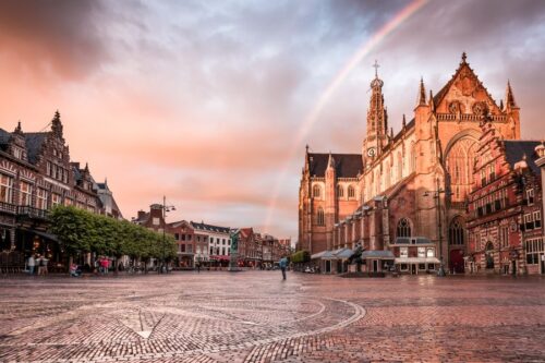 De grote markt in Haarlem