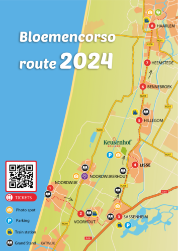 Route Bloemencorso Bollenstreek 2024